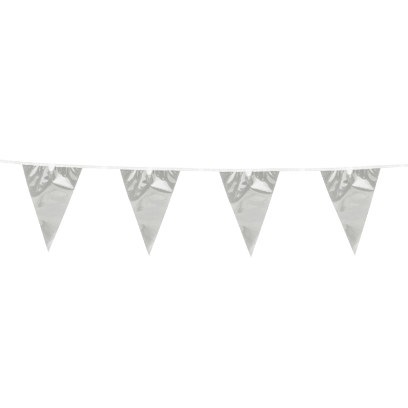 Banderin Plastico Plata