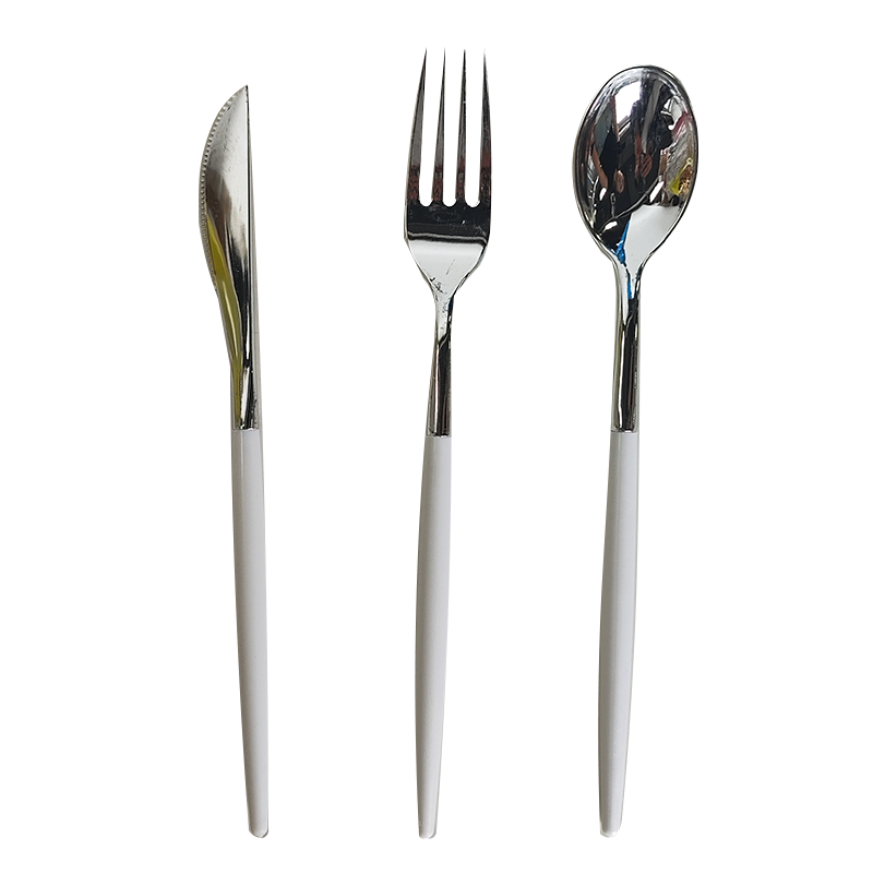 Cubiertos Premium Plata Blanco 15 pz