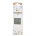 Popote Papel Foil Plateados 20pz