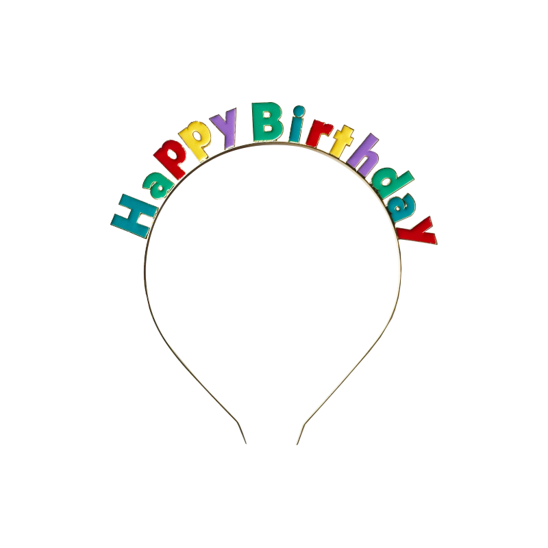 Tiara Happy Bday Metálica