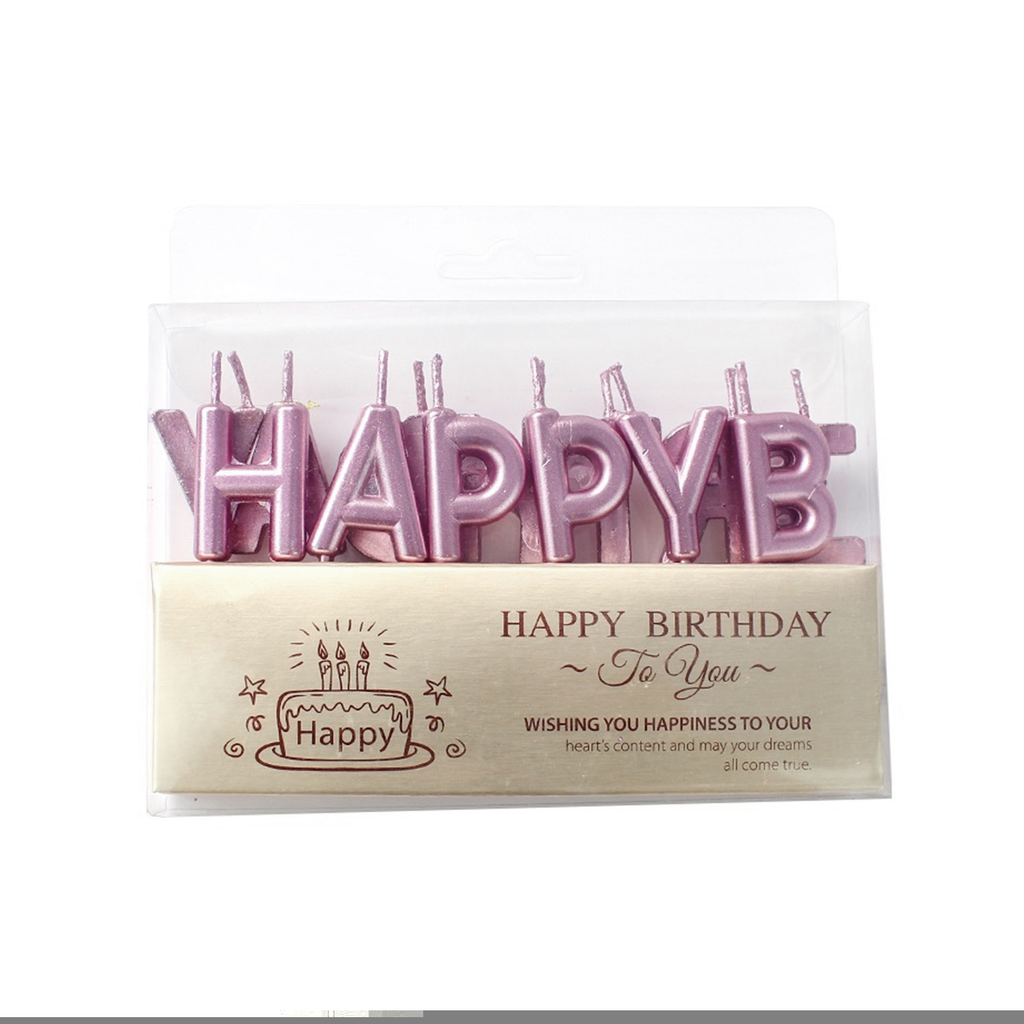 Velas Happy Bday Rosas