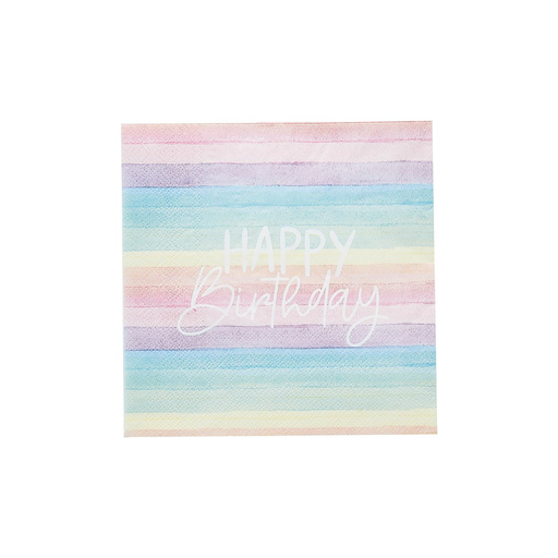 [P07.HBER104] Serv. Ch Eco Rainbow 'Happy Birthday' C/16