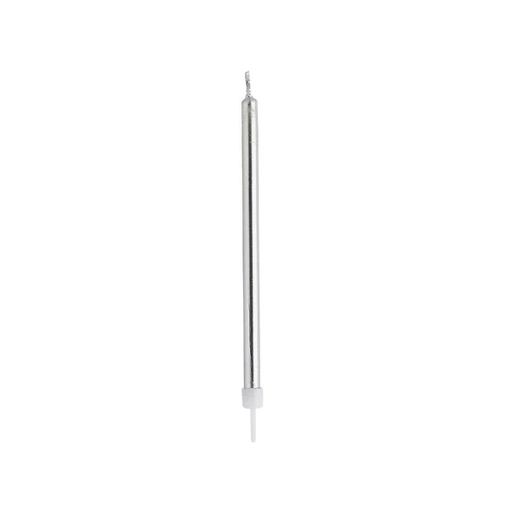 [P07.CGL216SIL] Candles & holders silver skinny C/12