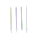 Candles pastel skinny candles C/12