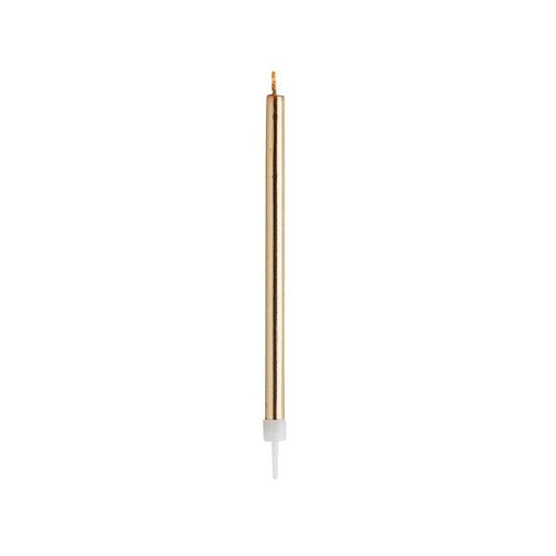 [P07.CGL216GLD] Gold Skinny Candles C/12