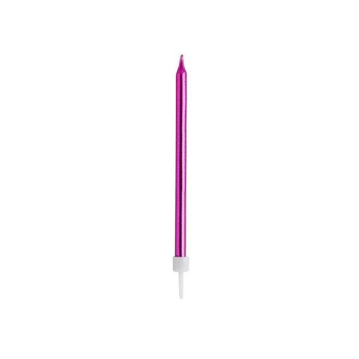 [P07.HBGP101] Hot Pink Skinny Candles 12 pz