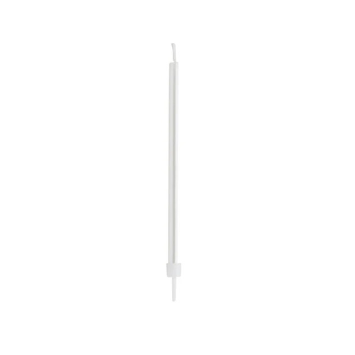 [P07.CGL216WH] White Skinny Candles C/12
