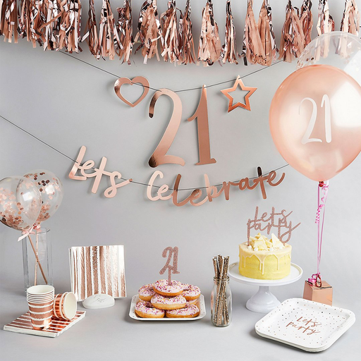 [P07.HBMM112] Banner Rose Gold Celebrate 2m