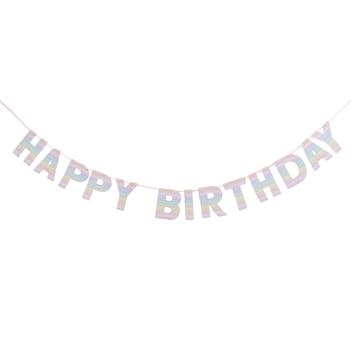 [P07.HBER101] Eco Rainbow 'Happy Birthday' Card Banner 2m
