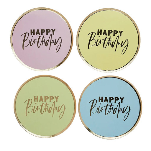 [P07.HBPP202] Plato 9 pastel happy birthday C/8