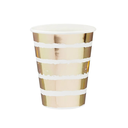 Cup Foil gold striped paper C/8
