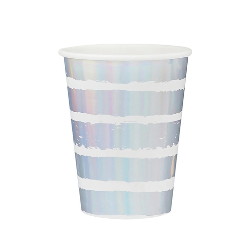[P07.HBMM139] Cup Foil Iridescent Striped C/10