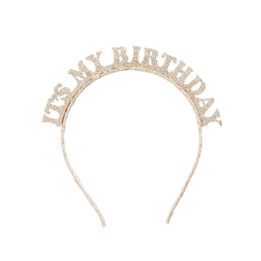 [P07.HBBC103] Headband gold birthday