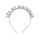 Headband silver birthday