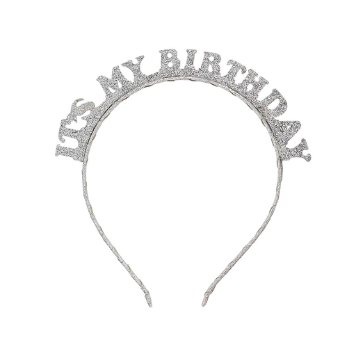 [P07.HBMM360] Headband silver birthday