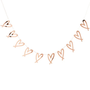 Garland rose gold heart  2m