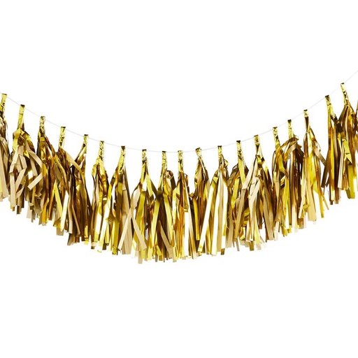 [P07.HBMM149] Gold Tassel Garland 3mt