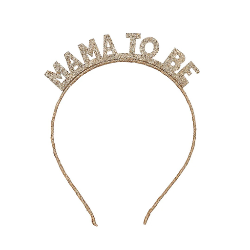 [P07.HBHO119] Glitter Headband gold 'mama to be' 