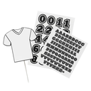 Cake Topper football shirt w/sticker
