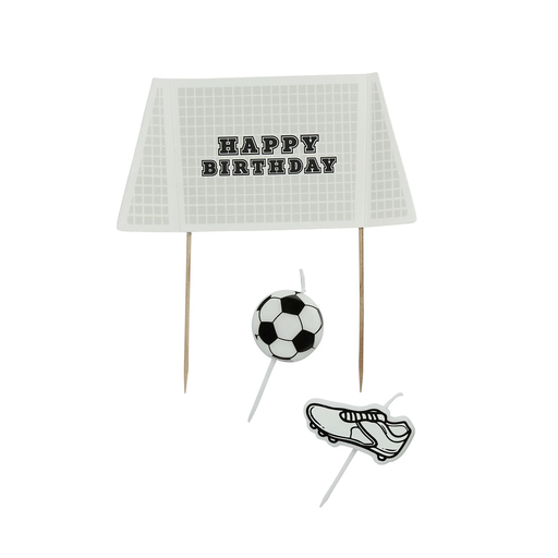 [P07.HBFB107] Cake Topper goal cake topper & candle set