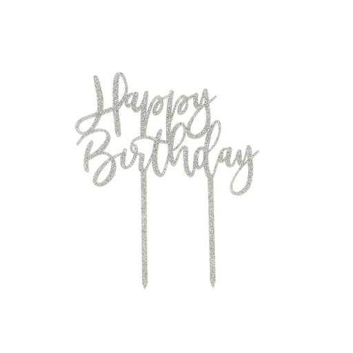 [P07.SPMO027] Cake Topper sil acrylic happy birthday