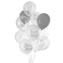 Ballon Bundle mr & mrs 12'' C/12