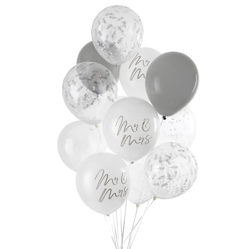 [P07.HBGP144] Ballon Bundle mr & mrs 12'' C/12
