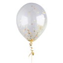 Confetti Ballons gold 12" (5xpk)