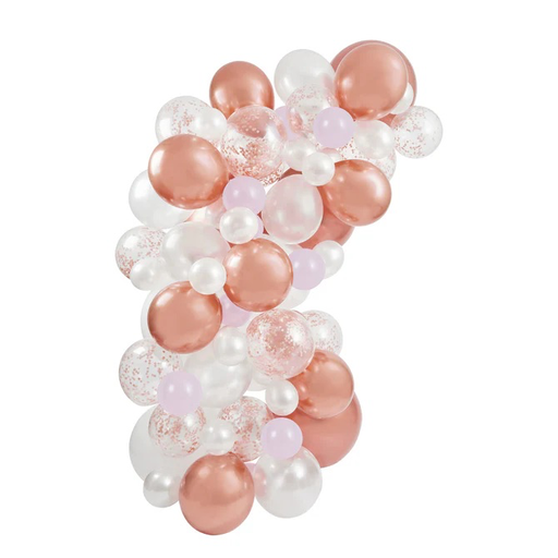 [P07.HBMM201] Rose Gold Balloon Arch 64pz