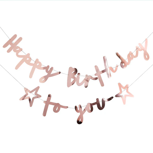 [P07.HBMM1116] Banner HBday To You Rose Gold 2m