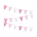 Banderines Blanco/Rosa Pálido