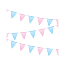 Banderines Rosa y Azul