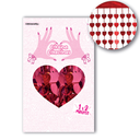 Cortina Figuras Corazon Rojo