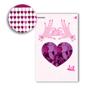 Cortina Figuras Corazon Rosa