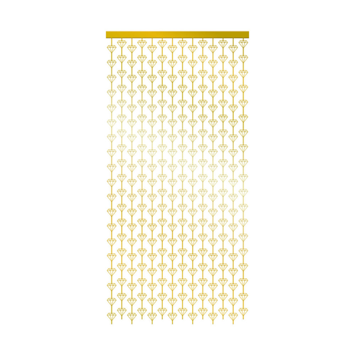 [P04.5599/5] Cortina Figuras Diamante Oro