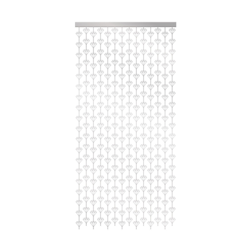 [P04.5599/4] Cortina Figuras Diamante Plata