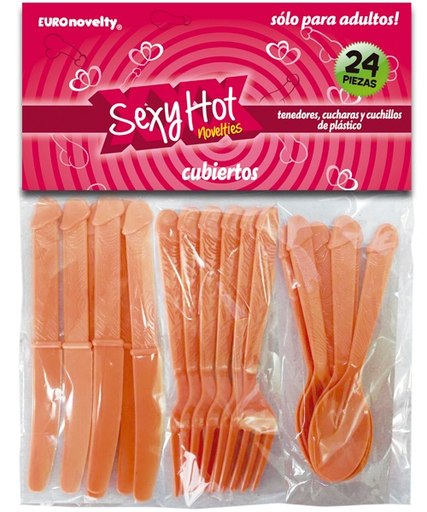[P04.5508/1] Cubiertos Sexy Hot 18pz