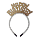 Diadema Happy Birthday Oro