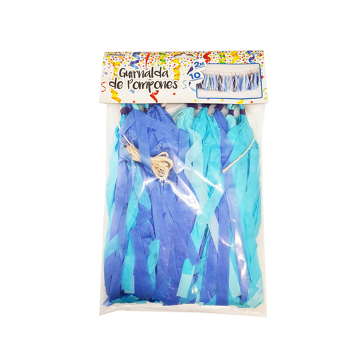 [P04.5417/1] Guirnalda Pompones Azules