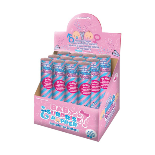 [P04.5345/5] Party Poppers 20cm Baby Rosa