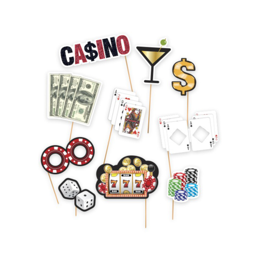 [P04.5316/6] Photo Props Casino 10pz