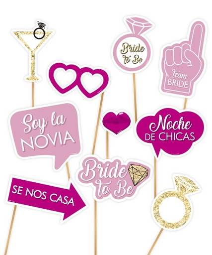 [P04.5316/8] Photo Props Despedida de Soltera 10pz