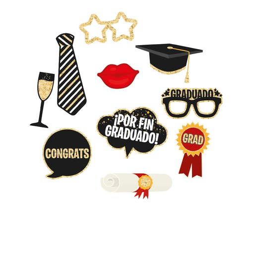 [P04.5316/1] Photo Props Graduación 10pz