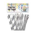 Popotes de Papel Plata 12pz