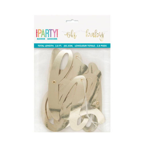 [P06.73408] Banner Script Oh Baby Gold