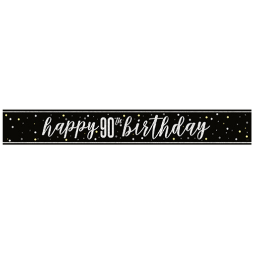 [P06.82268] Glitz Black Prism Banner 9ft 90s