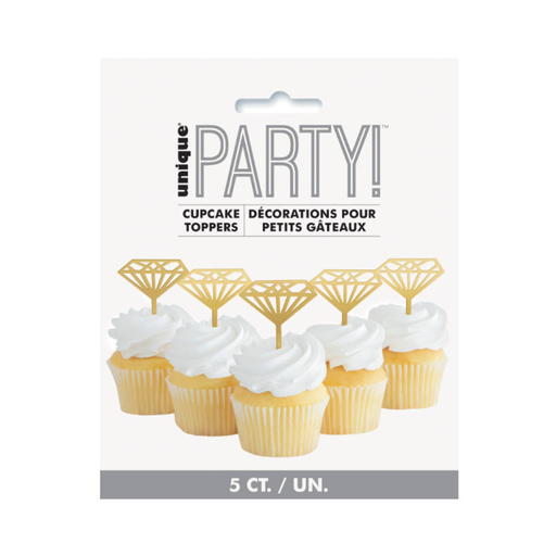 [P06.63674] Cake Topper Pink Diamond 5pz