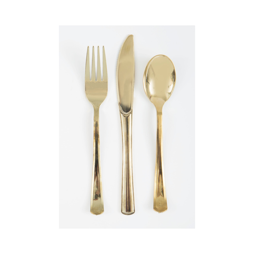 [P06.30261] Cubiertos Silverware Gold 18pz