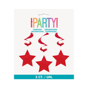 Hng Swirl Ruby Red Star 3pz