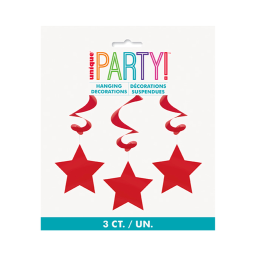 [P06.69122] Hng Swirl Ruby Red Star 3pz